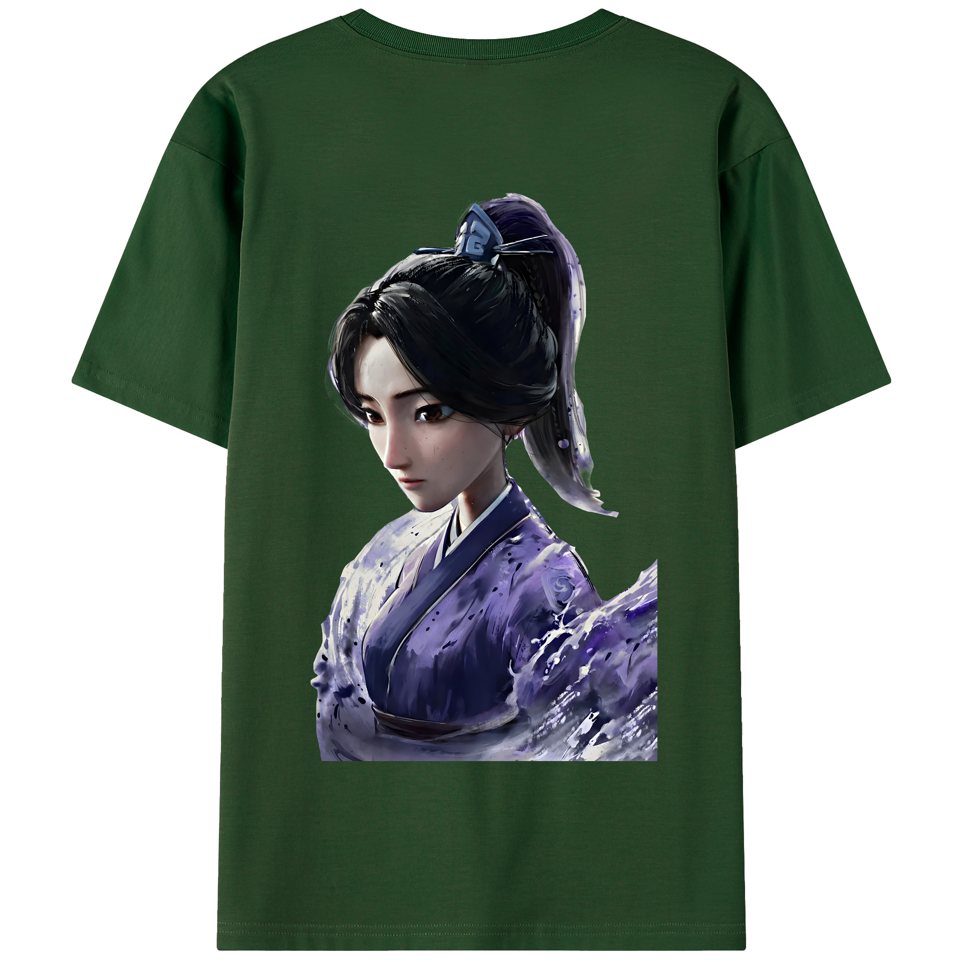 （画像用） Ne Zha 2 ナタ 魔童の大暴れ 綿100％半袖Tシャツ（背面プリント）